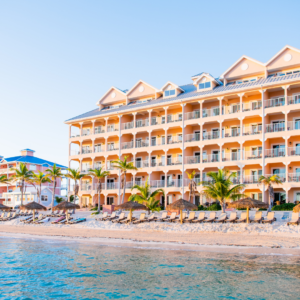 Morritt's resort building on the beach of Grand Cayman