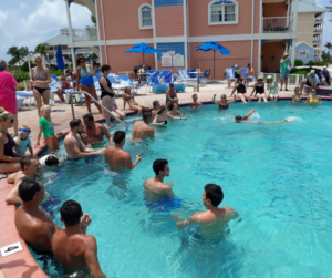 pool games at Morritt's Resort in the Cayman Islands