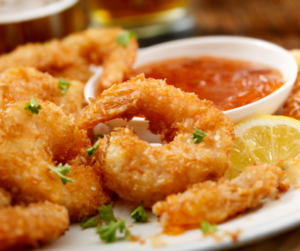 coconut shrimp at morritt's resort in grand cayman