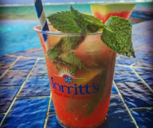 watermelon mojito at morritt's in grand cayman