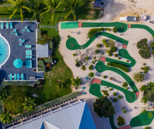 Mini-golf course at Morritt's Resort in the Cayman Islands