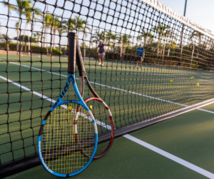 Tennis courts at Morritt's Resort in the Cayman Islands