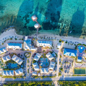 overhead view of Morritt's Resort in the Cayman Islands
